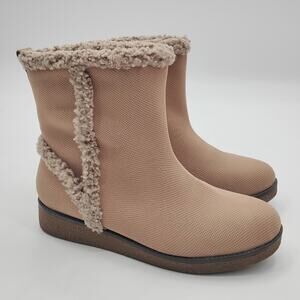 Vivaia Courtney Round Toe Water Repellant Faux Fur Lined Boots Tan Size 43 11